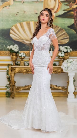 Dress 0302-off-white — Off White (Mermaid)
