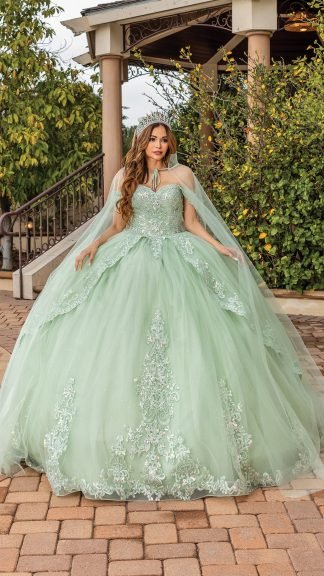 Dress 1843-sage — Sage Green (Ball Gown)
