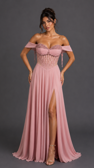 Dress 4615-blush — Blush (A-Line)