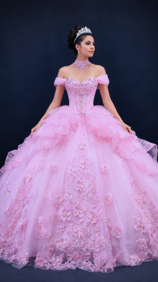Dress 5182-pink — Pink (Ball Gown)