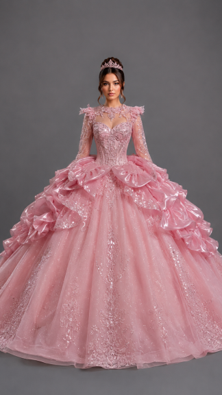 Dress 5189-pink — Pink (Ball Gown)